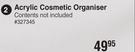 Acrylic Cosmetic Organiser 