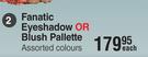 L.A.Girl Fanatic Eyeshadow Blush Palette Assorted Colours-Each