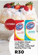 1 x Golden Cloud Cake Flour 1Kg, 1 x Golden Cloud Self Raising Flour 1Kg-Combo