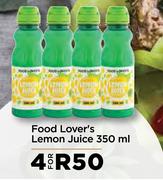 Food Lover's Lemon Juice-For 4 x 350ml