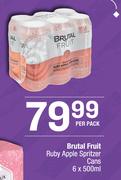 Brutal Fruit Ruby Apple Spritzer Cans-6 x 500ml Per Pack