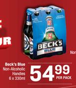 Beck's Blue Non Alcoholic Handies-6 x 330ml Per Pack