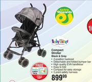 Baby Things Compact Stroller (Black & Grey)