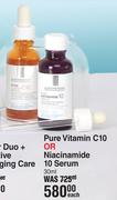 LA Roche Posay Pure Vitamin C10 Or Niacinamide 10 Serum 30ml-Each