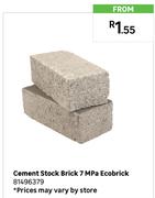 Eco Brick 7 MPA Cement Stock Brick 81496379
