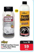 Shield 500ml Leather Cream Or 535g Tyre Shine-Each