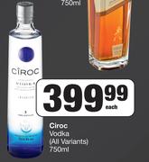Ciroc Vodka (All Variants)-750ml Each