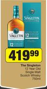 The Singleton 12 Year Old Single Malt Scotch Whisky-750ml