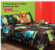 3-Piece Boys Or Girls Comforter Set-Per Set