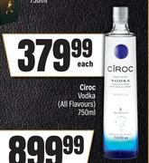Ciroc Vodka (All Flavours)-750ml Each