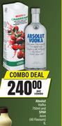 Absolut Vodka 750ml & Spar Juice (All Flvours) 1L-Per Combo