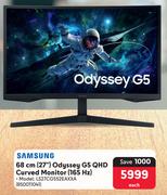Samsung 68cm (27") Odyssey G5 QHD Curved Monitor (165Hz) LS27CG552EAXXA
