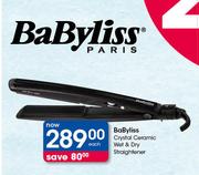 Babyliss Crystal Ceramic Wet & Dry Straightener-Each