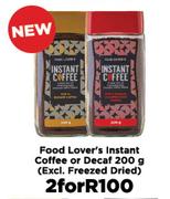 Food Lovers Instant Coffee Or Decaf (Excl. Freezed Dried)-For 2 x 200g