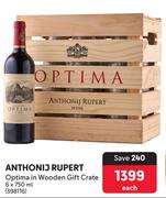 Anthonij Rupert Optima In Wooden Gift Crate-6 x 750ml