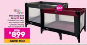 Little One Vito Camp Cot Grey Or Red