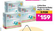 Little One Fragranced Baby Wipes-3 x 80s