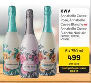 KWV Annabelle Cuvee Rose,Annabelle Cuvee Blance Or Annabelle Cuvee Blanche Non Alc-6 x 750ml Per Cas