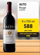 Alto Rouge-6 x 750ml Per Case