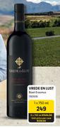 Vrede En Lust Boet Erasmus-750ml