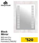 Design House Block Mirror-800mm (l) x 600mm (w)