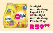Sunlight Auto Washing Liquid 1.5L Or Sunlight Auto Washing Powder 2Kg