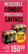 Carling Black Label Cans-For 2x6x500ml
