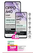 2 x Oppo A40 Smartphone-On 1.3GB Red Top Up Core More Data + On Promo 1GB Data