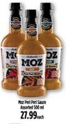 Moz Peri Peri Sauce Assorted-500ml Each