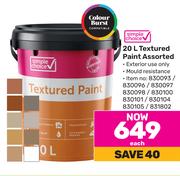 Simple Choice Textured Paint Assorted-20L Each