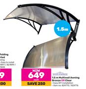 Awning warehouse 1.5m Multiwall Awning Bronze Or Clear-Each