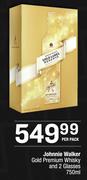 Johnnie Walker Gold Premium Whisky And 2 Glasses-750ml Per Pack