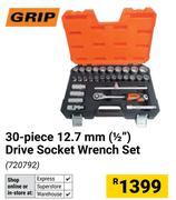 Grip 30 Piece 12.7mm (1/2") Drive Socket Wrench Set