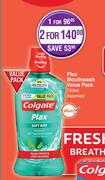 Colgate Plax Mouthwash Value Pack Assorted-For 2 x 750ml