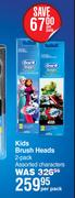 Oral B Kids Brush Heads Assorted Characters-2 Per pack