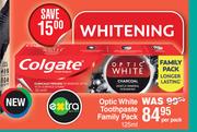 Colgate Optic White Toothpaste Family Pack 125ml-Per Pack