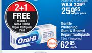 Oral B Gentle Whitening Gum & Enamel Repair Toothpaste Assorted-75ml Each