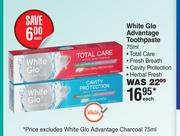 White Glo Advantage Toothpaste-75ml Each