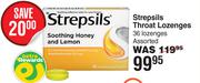 Strepsils Throat Lozenges 36 Lozenges Assorted