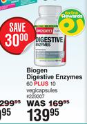 Biogen Digestive Enzymes 60 Plus 10 Vegicapsules