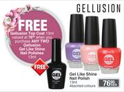 Gellusion Gel Like Shine Nail Polish (Assorted Colours)-13ml Each