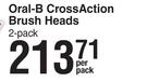Oral B Cross Action Brush Heads-2 Per Pack
