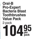 Oral B Pro Expert Bacteria Blast Toothbrushes Value Pack-2 Per Pack