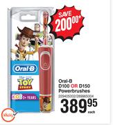 Oral B D100 Or D150 Powerbrushes-Each