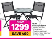 Parma 3 Piece Bistro Set