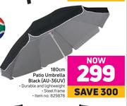 180mm Patio Umbrella Black AU-36UV