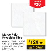 Marco Polo Porcelain Tiles-600mm x 600mm Per Sqm