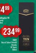 Kwv Barrel Select Potstill Brandy 10 Years-750ml