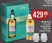 The Glenlivet 12 Years Old Scotch Whiskey-750ml Plus 2 Glass Gift Pack Per Pack