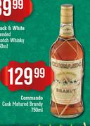 Commando Cask Matured Brandy-750ml